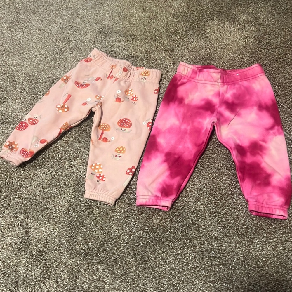 Joggers pink tie-dye and pink mushroom